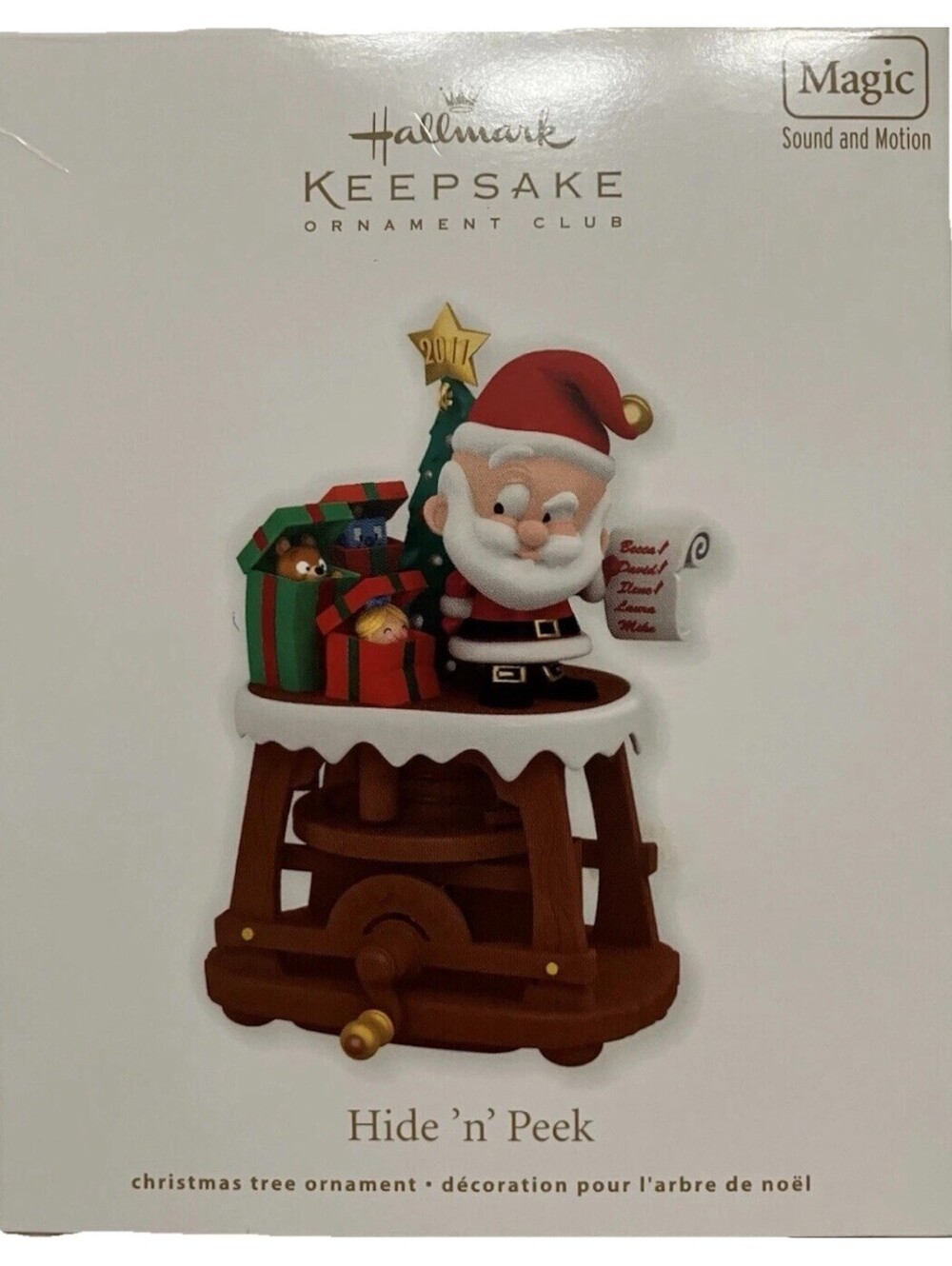 Hallmark Keepsake Hide N Peak 2011 Exclusive Christmas Ornament Magic Series New